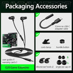 Gaming Earbuds Wired, USB C & 3.5mm Dual Plug in Ear Headphones - Image 7