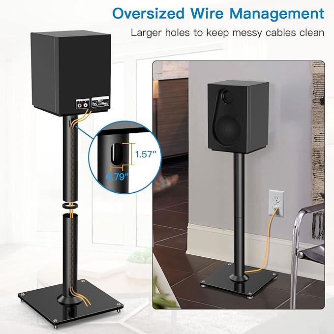 PERLESMITH Universal Floor Speaker Stands 26 Inch - Image 3