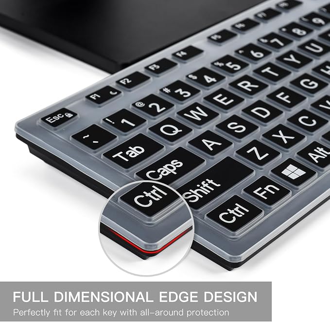 Keyboard Cover with Large Letters Compatible with DELL KB216 KB216b KB216t - Image 3