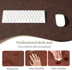 Leather Desk pad for Computer and laptops, Large Mouse pad and Keyboard mat - Image 5