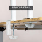 Mount-It! White Single Monitor Stand – Adjustable Desk Arm - Image 8