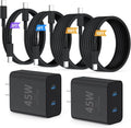 Super Fast Samsung Charger Type C, 45W Dual Port USB C Fast Charger Block & by QZIIW