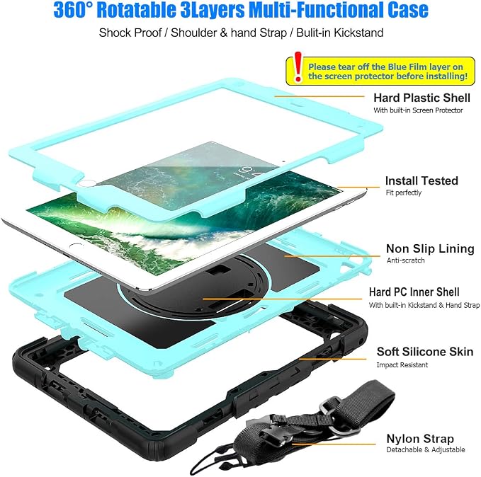 SEYMAC stock Case for iPad 6th / 5th Generation Case/Air 2 / Pro 9.7 inch - Image 5