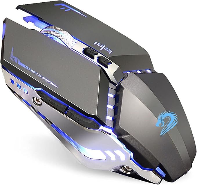 TENMOS T12 Wireless Gaming Mouse Rechargeable, 2.4G Silent Optical Wireless by TENMOS