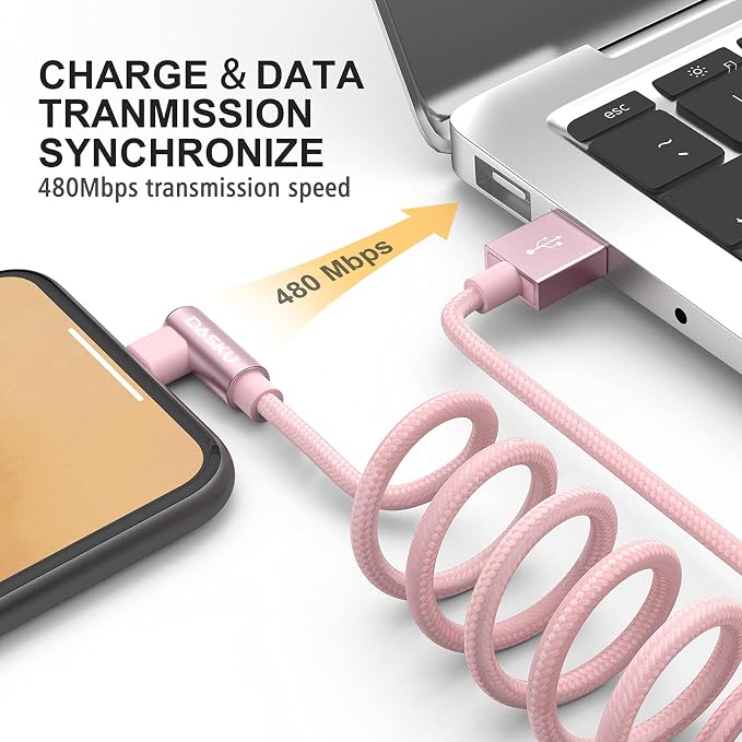 2 Pack 90 Degree iPhone Charger 10Ft Mfi Certified Lightning Cable Right Angle - Image 3