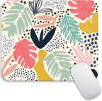 Square Mouse Pad Tropical Plants, Personalized Premium-Textured Custom Mouse by Armanza