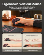 ProtoArc Ergonomic Vertical Mouse, EM11 NL Rechargeable Wireless Mouse Bluetooth - Image 5
