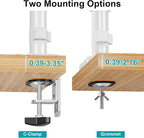MOUNT PRO Dual Monitor Mount for 13-32" Computer Screen, Tall Monitor Stands - Image 6