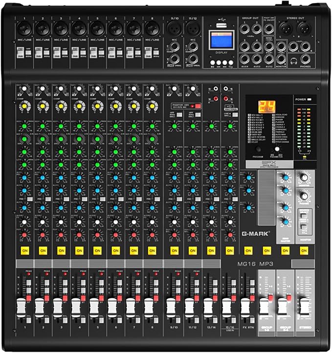 Audio Mixer Bluetooth G-MARK Professional Mixer Usb Interface Sound Board by G-MARK