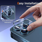 UniqueMe Compatible with iPhone 12 Pro Max 6.7" Camera Lens Protector Tempered - Image 6