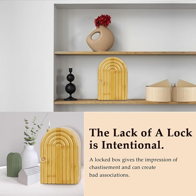 Phone Box for Family Time, Bamboo Cell Phone Jail, 3 Sections Hold 6 Phones - Image 4