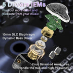 BASN Bmaster5 in Ear Monitors, 1DLC Diaphragm+4BA 5 Drivers Drummers Headphones - Image 2