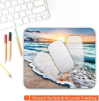 Square Mouse Pad Beach Sunset, Personalized Premium-Textured Custom Mouse Mat - Image 4