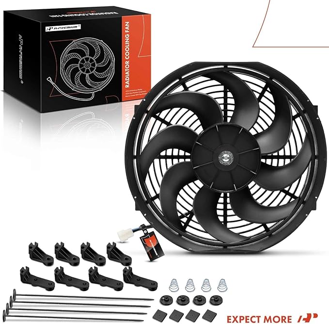 A-Premium 14'' 14 inch Slim Fan Pull Universal Electric Radiator Cooling Fan - Image 9