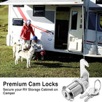 Cabinet Cam Locks Keyed Alike, 1-1/8'' Fits on 7/8'' Max Door Thickness - Image 6