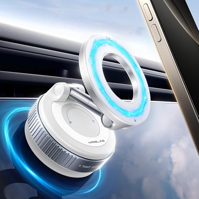 MRGLAS 2025 Upgraded Vacuum Magnetic Phone Holder, by MRGLAS