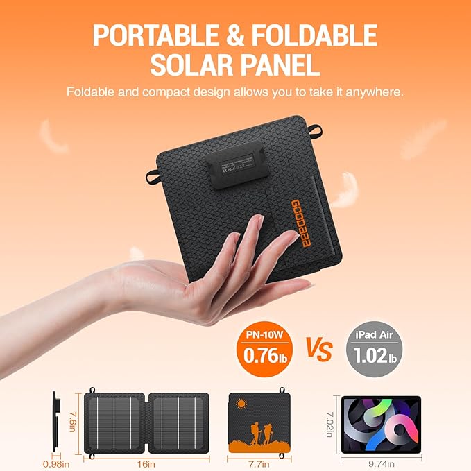GOODaaa 10W Portable Solar Charger - Image 2