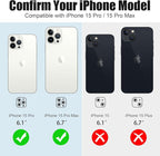 AGVEE 3+3 6 Pack for iPhone 15 Pro 6.1" / 15 Pro Max 6.7" Camera Lens Cover - Image 2