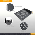 RIVECO 2 PCS 2U Rack Shelves 14 Inch Depth, Rack Mount Vented Cantilevers - Image 3