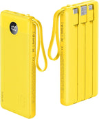 VRURC Portable Charger with Built-in Cables, 10000mAh LED Display USB C Power by Home