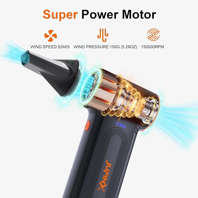 X117 Compressed Air Duster-150000RPM Super Power Electric Air Duster, 3-Gear - Image 2