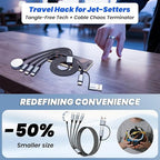 Travel Essentials 4 in 2 Dual Type C Multi Charging Cable - Image 3