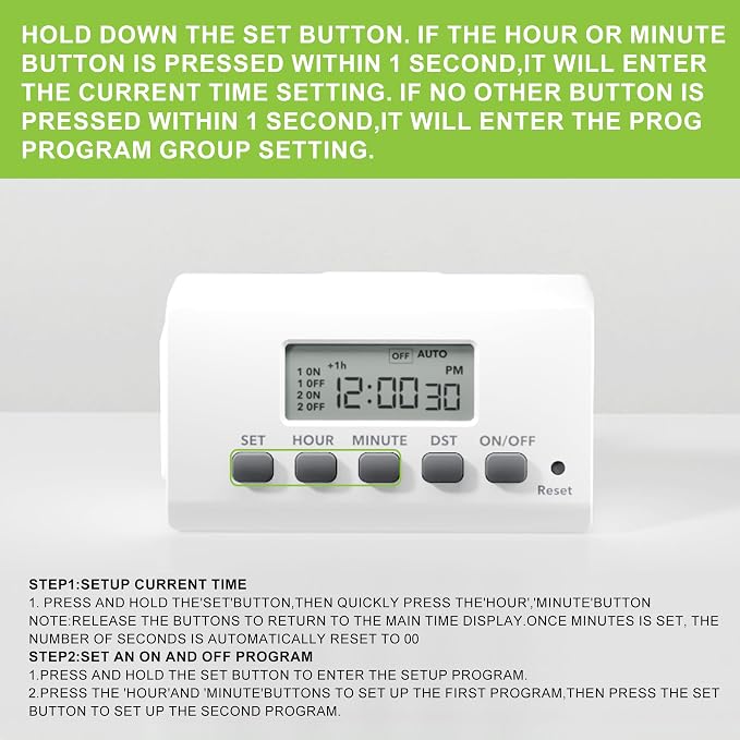 BN-LINK Digital Timer Outlet Indoor, 24 Hour Light Timer Easy Programmable - Image 8