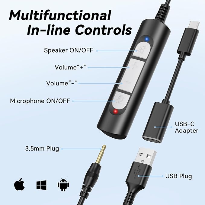 Headset wtih Mic, USB Headset - Image 4