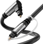 BlueRigger Optical Audio Toslink Cable - 10FT - Fiber Optic Compatible by BlueRigger