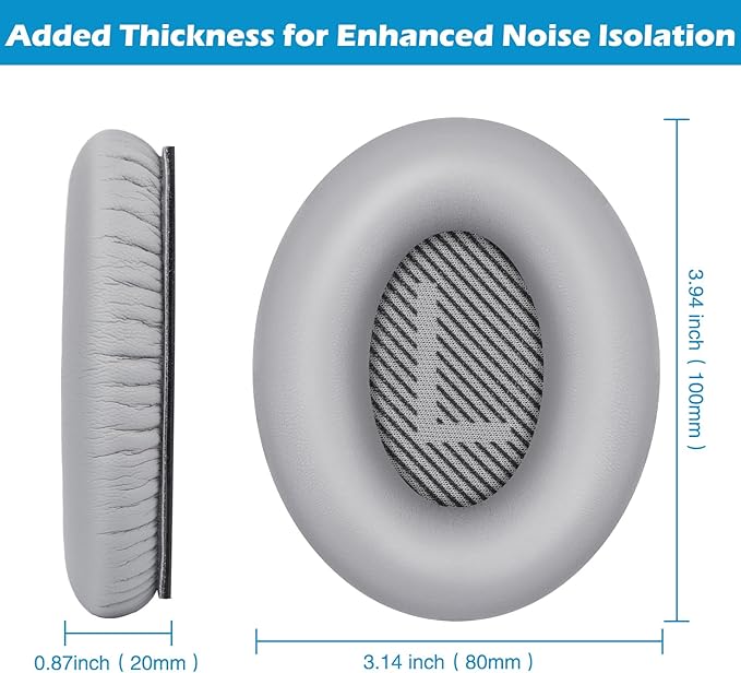 Ear Pads for Bose QuietComfort 35 ii, Premium Softer Leather Replacement Pads - Image 4