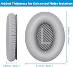 Ear Pads for Bose QuietComfort 35 ii, Premium Softer Leather Replacement Pads - Image 4