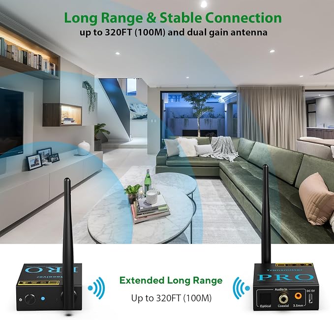 1Mii 2.4GHz Wireless Audio Transmitter and Receiver, HiFi Audio, 20ms Low - Image 4