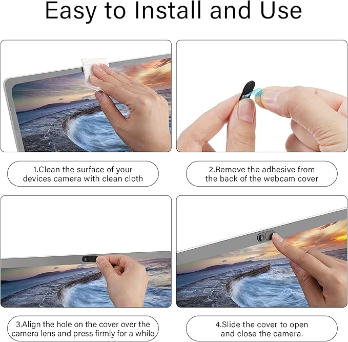 ZUCUCUC Laptop Camera Cover Slide, Camera Cover, 6 Pack Ultra Thin Webcam Cover - Image 7