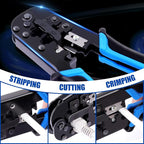 Delgada RJ45 Ethernet Crimping Tool kit, 4in1 Professional Cutter Stripper - Image 2