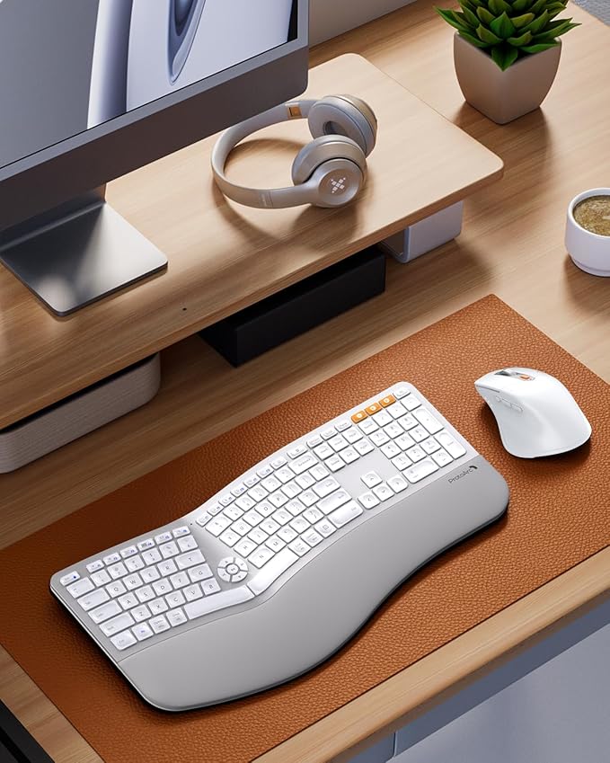 ProtoArc Ergonomic Wireless Keyboard Mouse, EKM01 Plus Full Size Ergo Bluetooth - Image 7