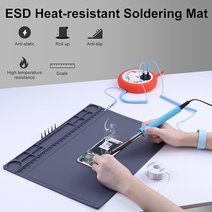 Anti Static Mat for PC Building, Computer Electronics Repair, IUZIT Heat - Image 6