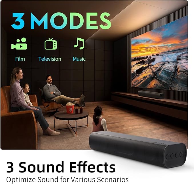 Sound Bars for TV 16-inch, Cinematic TV Sound Bar - Image 4