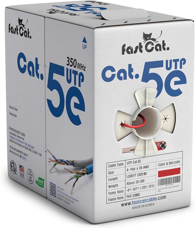 fast Cat. Cat5e Ethernet Cable 1000ft by CONNECTIVITYviafastCat