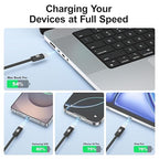 USB C to USB C Cable, 5A Fast Charging Nylon Braided USB-C to USB-C Phone - Image 3