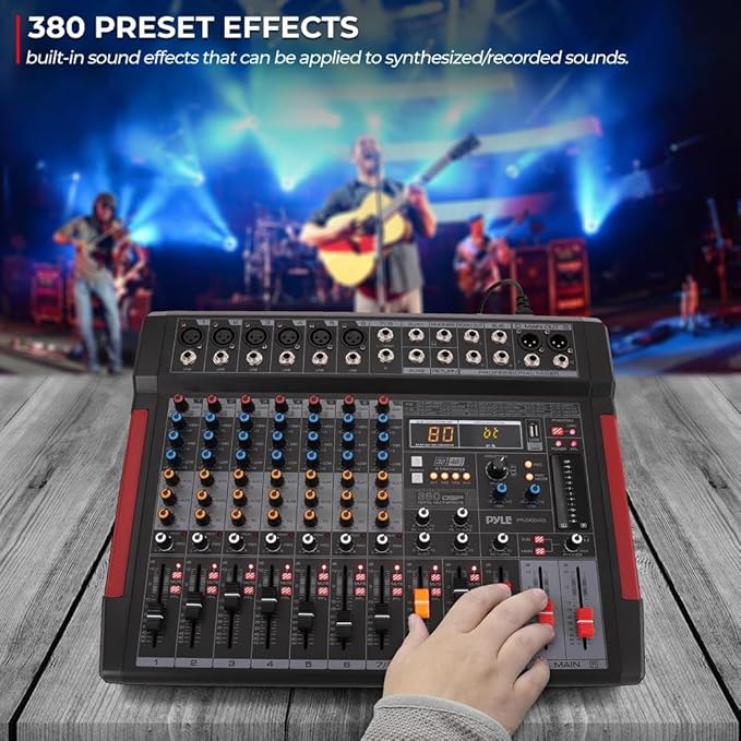 Pyle Professional DJ Audio Mixer Controller - Image 4