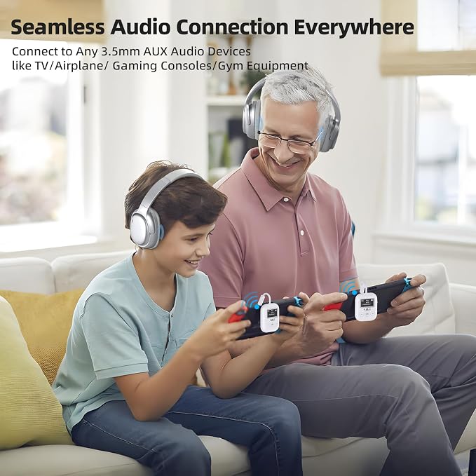 1Mii Bluetooth Transmitter for Airplane, Airplane Travel Essentials, Aptx Low - Image 4