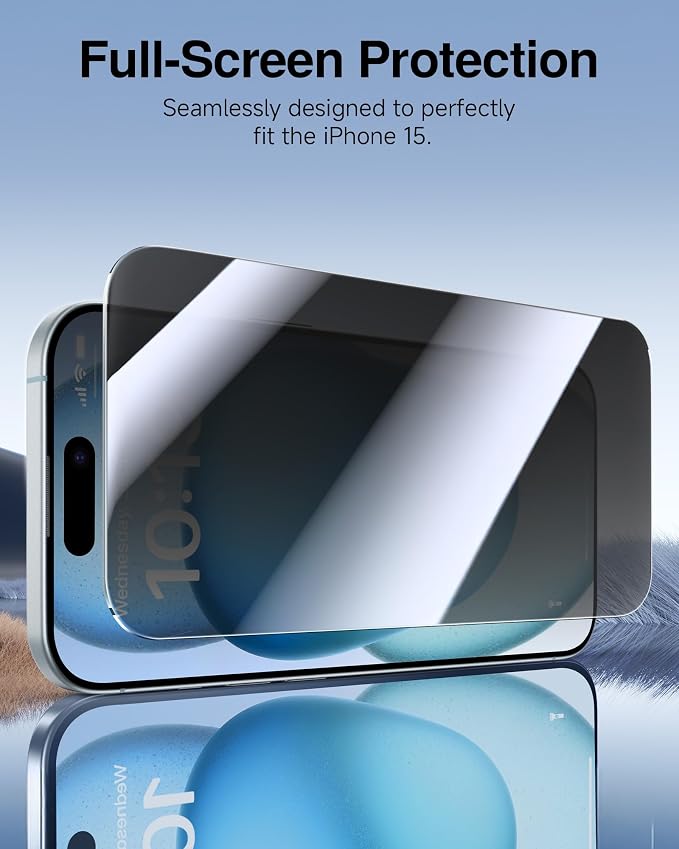 SMARTDEVIL 2 Pack for iPhone 15 Plus Privacy Screen Protector, Military Grade - Image 7