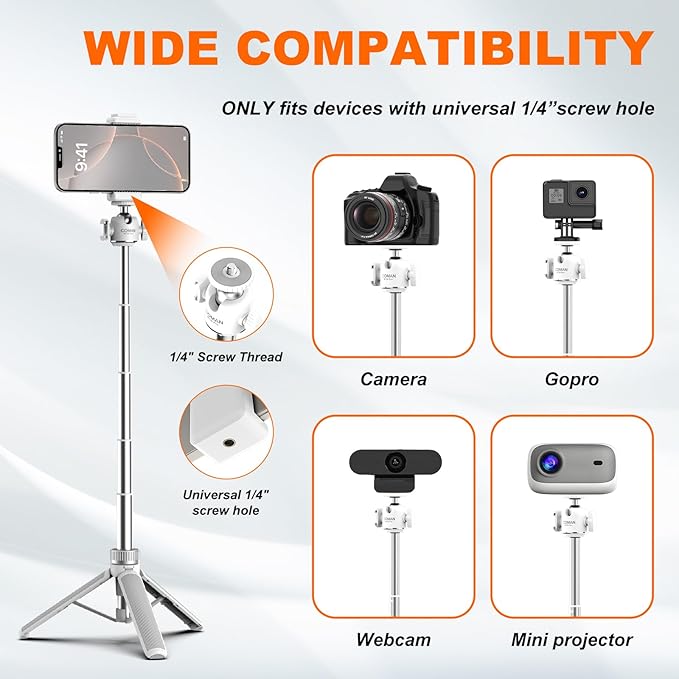 COMAN MT30-Pro Extendable Phone Tripod, 61cm Cell Phone Tripod Stand - Image 4