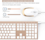 Wireless Keyboard and Mouse, Vssoplor Rechargeable Quiet Full-Size Keyboard and - Image 2