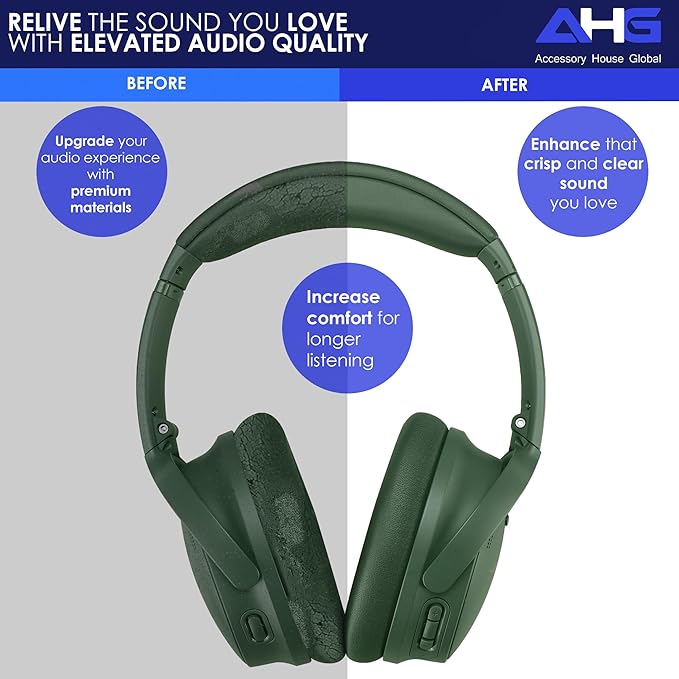 Replacement QC Ear Pad and Headband Pad Kit Cushion. Compatible - Image 4