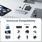 Powered USB Hub 10Gbps, intpw YH6AC 9-Port USB 3.2 /USB C Hub - Image 7