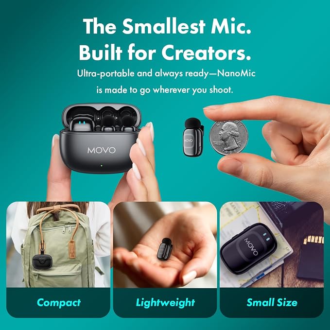 Movo NanoMic Wireless Lavalier Microphone - Image 7