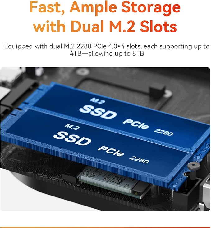 TRIGKRY Key R8 Mini PC, Ryzen 7 8745HS, 32GB DDR5 5600MHz 1TB PCIE4.0 SSD - Image 5