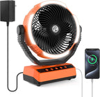 PANERGY Camping Fan with Light - 20000mAh Rechargeable Battery Fan with Charger by PANERGY