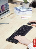 Lenovo 300 USB Combo, Full-Size Wired Keyboard & Mouse, Left or Right Hand Mouse - Image 6